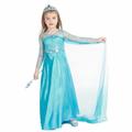 Kids Girls' Elsa Frozen Costume Dress Cartoon Solid Colored A Line Dress Party Blue Maxi Long Sleeve Princess Beautiful Dresses Fall Winter Regular Fit 3-10 Years One Piece Dress