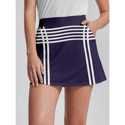 Women's Tennis Skirts Golf Skirts 16inch Pickleball White Dark Blue Bottoms Floral Stripe Ladies Golf Attire Clothes Outfits Wear Apparel