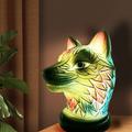 Resin Desk Lamp Animal Series Simulated Stained Glasss Decor Table Lamp Vintage Stained Bedside Lamp 15cm/5.9inch