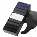 Men's 10 Pairs Socks Black White Color Spandex Solid Colored Casual Daily Warm Spring Summer