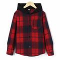 Kids Boys Shirt Plaid Long Sleeve School Fashion Black And White Spring Clothes 7-13 Years