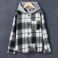 Kids Boys Shirt Plaid Long Sleeve School Fashion Black And White Spring Clothes 7-13 Years