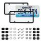 2 PCS Car Smoked License Plate Covers Frame Shield Combo Unbreakable Tinted License Plate Covers and Frames fits Any Plates Clear Novelty Bubble Plastic Plate with Screws