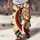 Machine Clock Casual Men's 3D Print Pants Trousers Outdoor Street Going out Polyester Black Red Khaki S M L Mid Waist Elasticity Pants