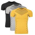 3 Pack Men's Gym Fitness Tops Sports T-Shirt Crew Neck Short Sleeve Sport Casual Daily Gym Quick dry Breathable Soft Color Block Black Red Blue Black Gray Activewear Fashion Basic Gym Top