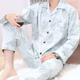 Men's Pajamas Loungewear Sets Sleepwear Grid / Plaid Fashion Simple Comfort Home Bed Cotton Lapel Long Sleeve Pant Spring Fall Blue Dark Gray