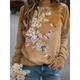 Women's Sweatshirt Pullover Floral Graphic Prints Active Vintage Streetwear Print Yellow Pink Blue Daily Sports Round Neck Long Sleeve Without Lining Micro-elastic Fall Winter