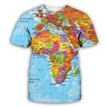 Atlantic Ocean Colorful Mens 3D Shirt For Vacation Blue Summer Cotton Men'S Unisex Tee Funny Shirts Graphic Round Neck Rainbow Party Daily Short Sleeve Print Clothing Apparel