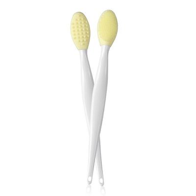 2 Pieces Lip and Nose Scrub Brush Silicone Exfoliating Lip Brush Double-Sided Soft Lip Nose Exfoliator Scrubber Tool