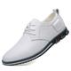 Men's Oxfords Derby Shoes Leather Shoes Dress Shoes Dress Loafers Walking Business British Daily Party Evening Leather Warm Lace-up Black White Blue Summer Spring