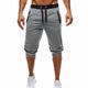 Men's Sweat Shorts Running Shorts Capri Pants Patchwork Drawstring Plain Daily Holiday Going out Streetwear Basic Black Light Grey Micro-elastic