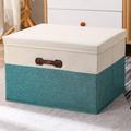 Fabric Folding Storage Box Household Wardrobe Quilt Finishing Box With Lid Large Storage Basket Car Drawer Type Storage Box