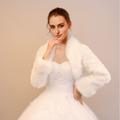 Shrugs Faux Fur White Coat Fall Wedding / Party / Evening Women's Wrap With Smooth / Pattern / Print / Polka Dot