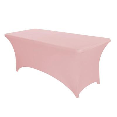 Stretch Spandex Table Cover for Standard Folding Tables - Universal Rectangular Fitted Tablecloth Protector for Wedding, Banquet and Party