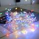 2M 100Leds Copper Wire String Lights Firecracker Fairy Garland Light for Christmas Window Wedding Party Warm White Decor AA Battery Operated (come without battery)