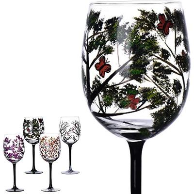 Four Seasons Tree Wine Glasses, Ideal for White Wine, Red Wine, or Cocktails, Novelty Gift for Birthdays, Weddings, Valentine's Day 1pc