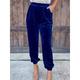 Women's Sweatpants Joggers Velvet Pants Trousers Full Length Pocket Micro-elastic High Waist Fashion Streetwear Party Dark Brown Black S M Fall Winter