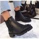 Women's Boots Chelsea Boots Plus Size Wedding Party New Year Winter Rivet Flat Heel Punk Vintage Fashion Faux Leather Faux Suede Black suede Black pu version Upgraded version black black nail PU