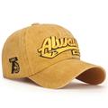 Men's Baseball Cap Black Yellow 100% Cotton Embroidery Travel Beach Outdoor Vacation Plain Adjustable Fashion