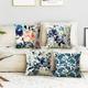 Vintage Floral Double Side Cushion Cover 4PC Soft Decorative Square Throw Pillow Cover Cushion Case Pillowcase for Bedroom Livingroom Superior Quality Machine Washable Indoor Cushion for Sofa Couch Bed Chair