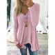 Women's Pullover Sweater Knitted Solid Color Basic Casual Long Sleeve Sweater Cardigans V Neck Fall Winter Spring Blue Blushing Pink Gray