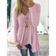 Women's Pullover Sweater Knitted Solid Color Basic Casual Long Sleeve Sweater Cardigans V Neck Fall Winter Spring Blue Blushing Pink Gray