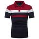 Men's Polo Shirt Golf Shirt Outdoor Work Polo Collar Classic Short Sleeve Casual Slim Fit Color Block Button Front Button-Down Summer Spring Fall Regular Fit Red Navy Blue Gray Polo Shirt