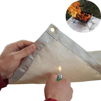 Barbecue Fire Blanket Camping Fireproof Cloth Fire Pit Mat Picnic BBQ Pad High Temperature Anti-Scald Flame Retardant Rug