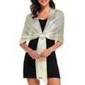 Glamorous Metallic Shawls with Tassel Wraps and Round Buckle - Perfect for Evening Parties Weddings