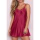 Women's Robes Gown Nightgown Sleepwear Patchwork Fashion Simple Hot Home Daily Bed Polyester Breathable Straps Sleeveless Backless Summer Spring Wine Red Fushcia