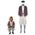 Charlie and the Chocolate Factory Wonka Oompa Loompa Cosplay Costume Outfits Men's Movie Cosplay Cosplay WhiteBrown Carnival Masquerade Coat Shirt Pants