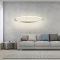 1-Light 60cm 24" LED Pendant Light Metal Acrylic Circle Design Chrome Modern Contemporary 110-120V 220-240V