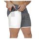 Men's Active Shorts Running Shorts Casual Shorts Drawstring Elastic Waist With Compression Liner Breathable Quick Dry Short Running Weekend Gym Athleisure Black White Stretchy