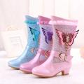 Girls' Mid-Calf Boots Christmas Shoes Snow Boots Princess Shoes Leather PU Portable High Elasticity Cartoon Design Fashion Boots Little Kids(4-7ys) Big Kids(7years ) Daily Party Evening Walking