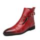 Men's Boots Dress Shoes Chelsea Boots Martin Boots Business Classic Casual Daily Party Evening Leather Synthetics Non-slipping Height-increasing Wear Proof Booties / Ankle Boots Zipper Black Red