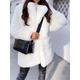 Women's Winter Coat Faux Fur Coat Warm Breathable Outdoor Valentine's Day Street Daily Wear Slim Fit Cardigan Lapel Fashion Daily Casual Solid Color Loose Fit Outerwear Long Sleeve Fall Winter Black