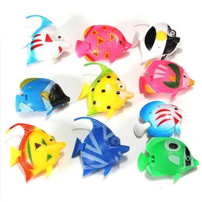 10pcs/50pcs Plastic Small Fake Tropical Fish for Aquarium Simulated Vivid Landscape Decoration Floating Artificial Fish Tropical Fish