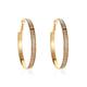 gold plated big hoop earrings, cubic zirconia cuff huggie hoop earrings jewelry for women girls, personalized dangle earrings (a)