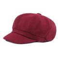 Men's Men and Women Beret Hat Newsboy Cap Wine Red Black Solid / Plain Color Wedding