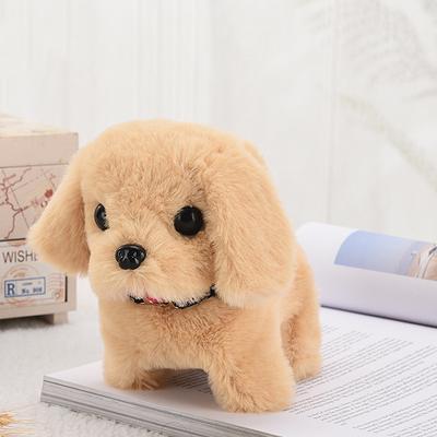 Simulated Electric Dog Plush Electric Dog Can Walk Bark Nod And Wag Its Tail Children's Toy Dog Stall