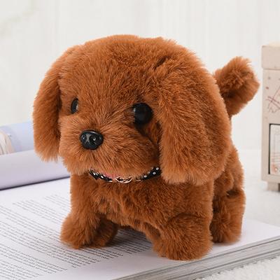 Simulated Electric Dog Plush Electric Dog Can Walk Bark Nod And Wag Its Tail Children's Toy Dog Stall