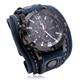 Men Quartz Watch Casual Date Genuine Leather Watch