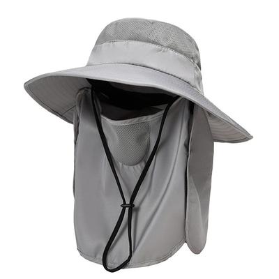 Men's Bucket Hat Sun Hat Fishing Hat Boonie hat Light Grey Army Green Polyester Travel Beach Outdoor Vacation Plain UV Sun Protection Sunscreen