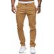 Men's Trousers Chinos Slacks Jogger Pants Straight Leg Geometry Breathable Soft Ankle-Length Home Daily Cotton Blend Stylish Classic Style Slim Pumpkin Black Mid Waist Micro-elastic