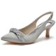 Women's Wedding Shoes Pumps Valentines Gifts Bling Bling Party Wedding Heels Bridal Shoes Bridesmaid Shoes Rhinestone Kitten Heel Slingback Heel Pointed Toe Sexy Sweet Clubwear Everyday Use Satin