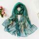 Flower Summer Women Thin Style Scarf Bandana Soft Bandana Female Elegant Shawl Hijab Hairscarves Beach Scarf