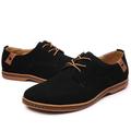 Men's Oxfords Suede Shoes Dress Shoes Comfort Shoes Classic Casual British Outdoor Daily Office Career Suede Wear Proof Lace-up Black Yellow Blue Spring Fall