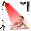 Led Red Light 54w Tripod Light Bulb Physiotherapy Light Par38 Dual Core 660 850nm Red Light Therapy Lamp Near Infrared Combo Bulb for Skin Care, Pain Relief, and Anti-Aging Benefits