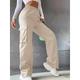 Women's Cargo Pants Pants Trousers Parachute Pants Plain Pocket Full Length Micro-elastic High Waist Streetwear Casual Casual Sports ArmyGreen off white S M Summer Spring