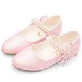 Girls' Flats Daily Dress Shoes Comfort Mary Jane Faux Fur PU Big Kids(7years ) Little Kids(4-7ys) Toddler(9m-4ys) School Wedding Party Walking Shoes Bowknot Pearl Braided Strap White Pink Fall